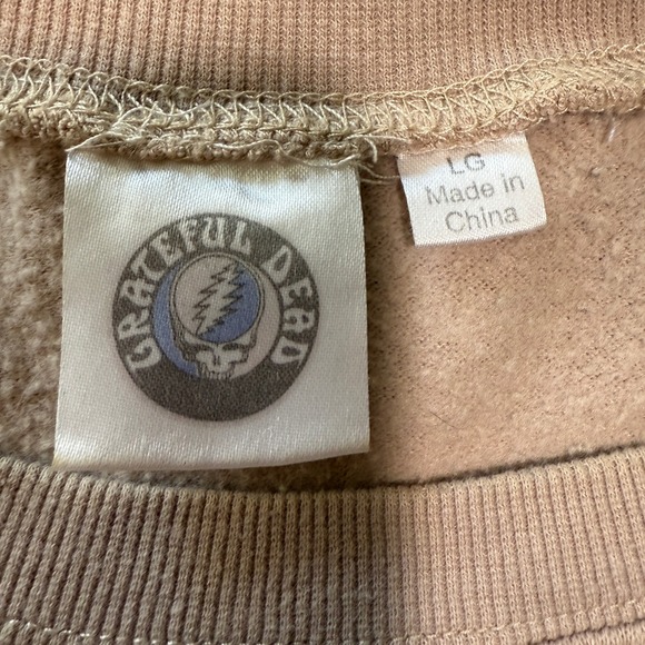 Grateful Dead‎ Floral Bear Tie Dye Sweatshirt Women's Large Crewneck Boho Hippie - Picture 2 of 10